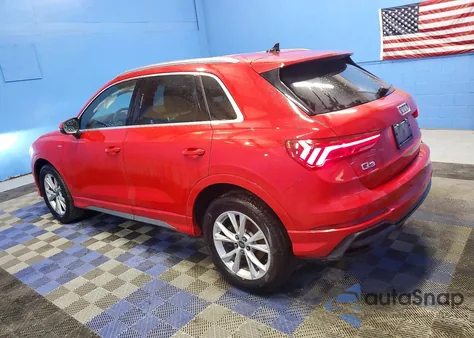 2025 Audi Q3 Premium S Line 45 z USA, uszkodzony, nr VIN WA1DECF39S1056581